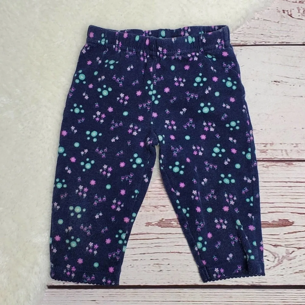 Carter's Floral Print Pants Bundle 3 Pairs 3-6 Mo